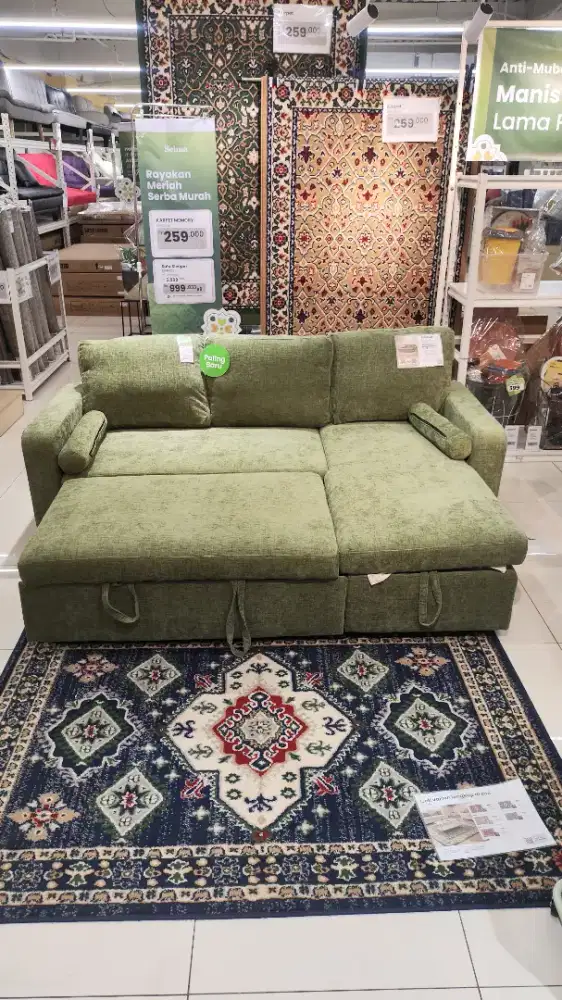 Sofa bed / Sleeper L dengan penyimpanan