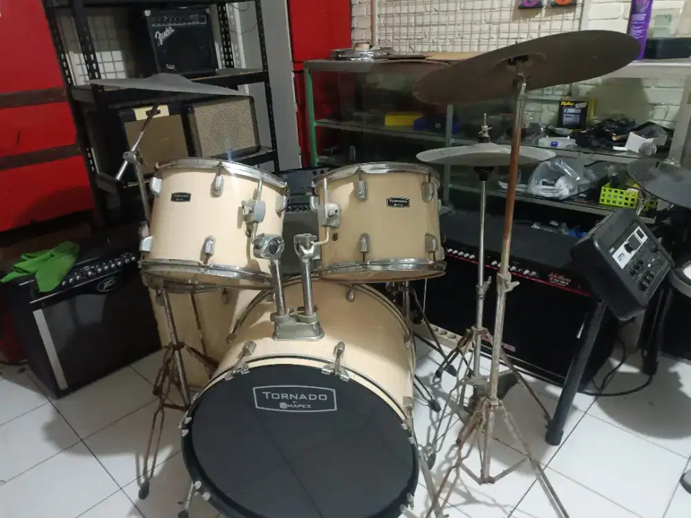 Drum Set Tornado Mapex lengkap Rolling Tama Yamaha drum dram