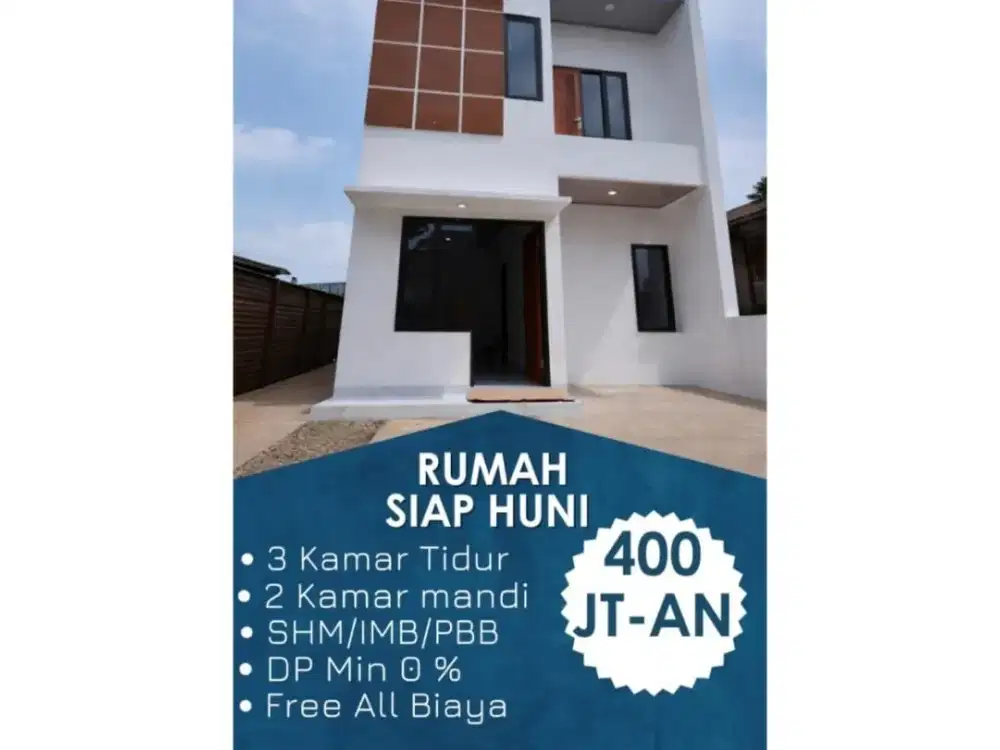 Rumah New KPR Cicilan Mulai 3 Juta - DP Bebas Dekat Kelurahan Sukamaju Baru Cimanggis Depok