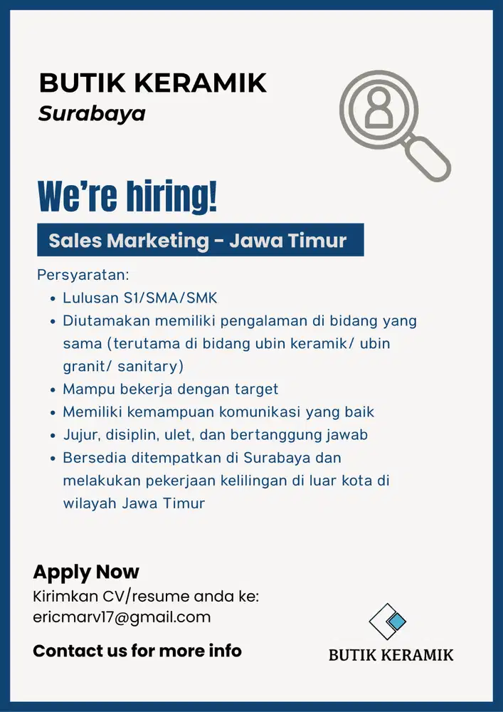 Sales Marketing - Jawa Timur