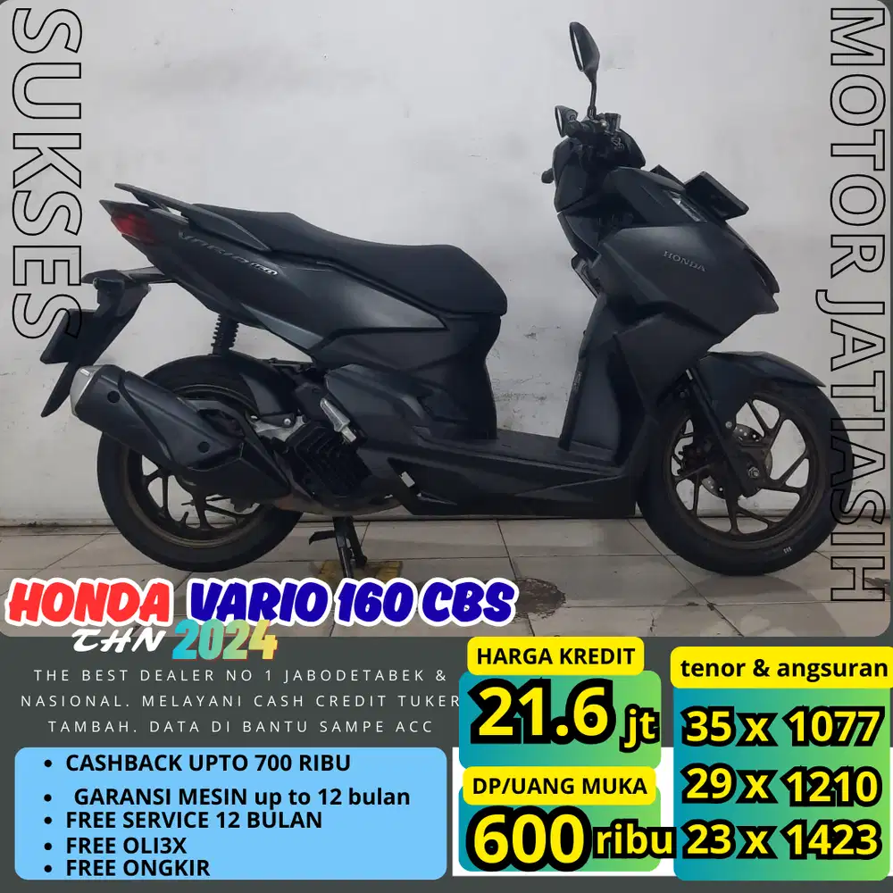 PROMO SPESIAL SUKSES MOTOR DP TERMURAH HONDA VARIO 160 CBS 2024