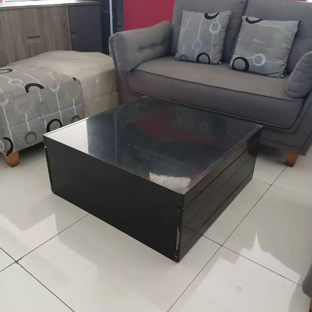 MEBEL PRO DESIGN COFFE TABLE INCT 80 LW BLACK GLOSSY