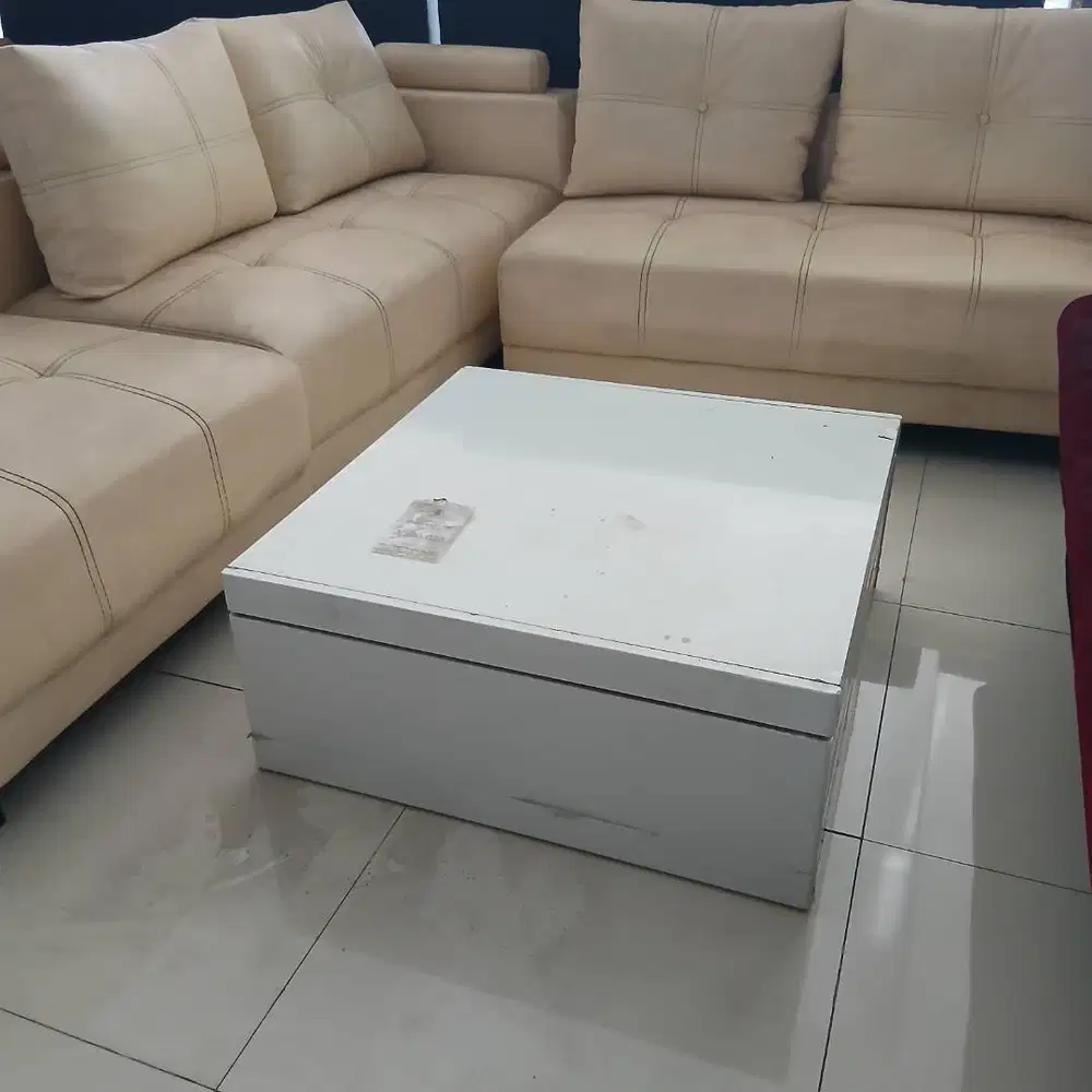 MEBEL PRO DESIGN COFFE TABLE INCT 80 LW WHITE GLOSSY