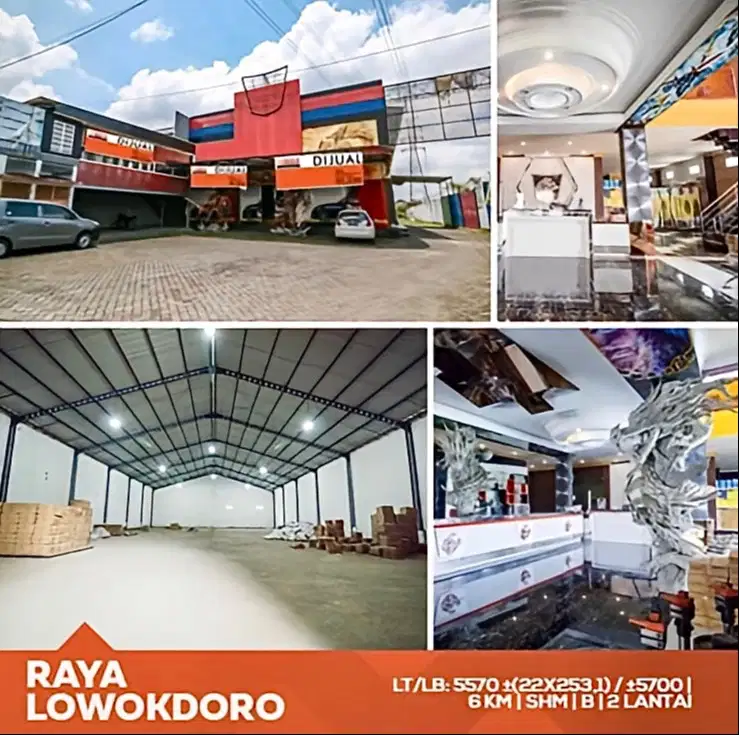 TANAH KOMERSIAL RAYA GADANG MALANG 6000m SHM PINGGIR JALAN RAYA