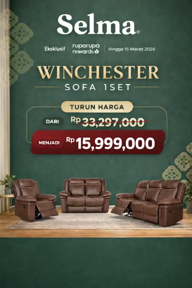 Sofa sultan set recliner