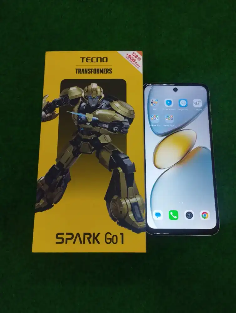 tecno spark go 1 ram 4/128gb lengkap mulus