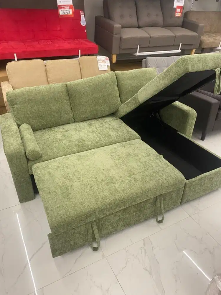 Sofa L sleeper storage markus selma