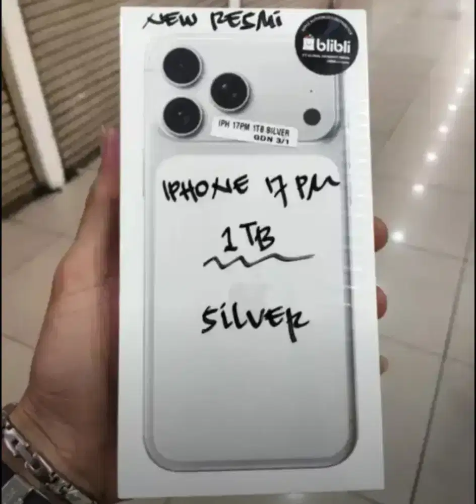 Iphone 17 Pro Max 1TB 1 Tera Silver BNIB Garansi Resmi Indonesia