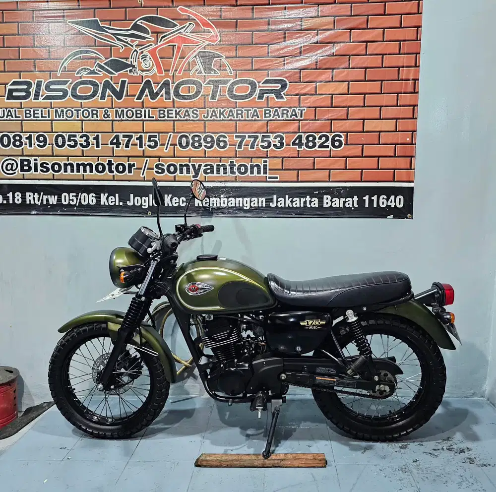 ISTIMEWA! KAWASAKI W175 SE W 175 ARMY TAHUN 2019 / 2018 HIJAU DOFF