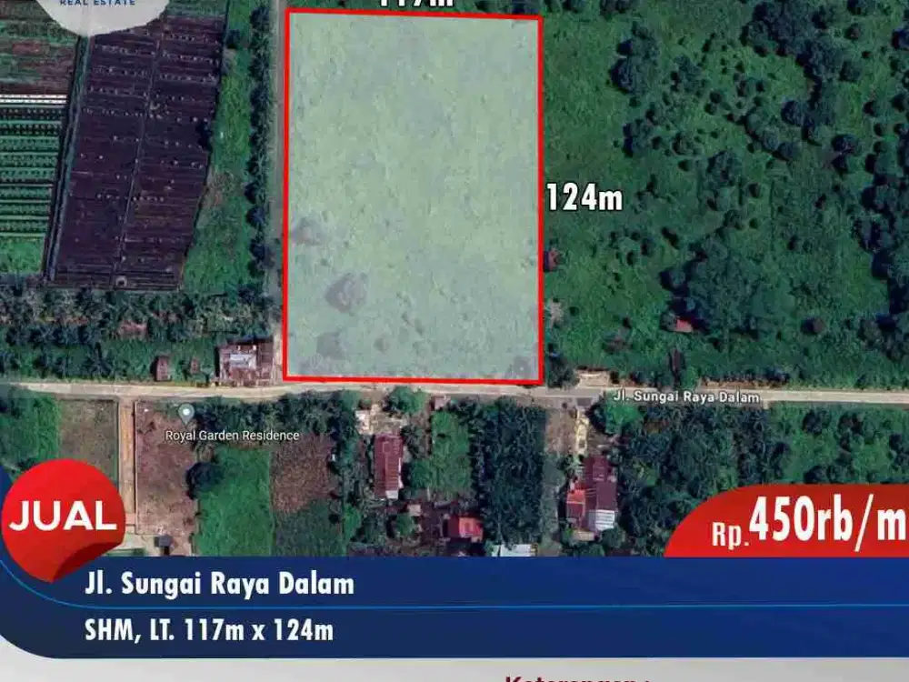 Jual Tanah Lokasi Sungai Raya Dalam, Kubu Raya