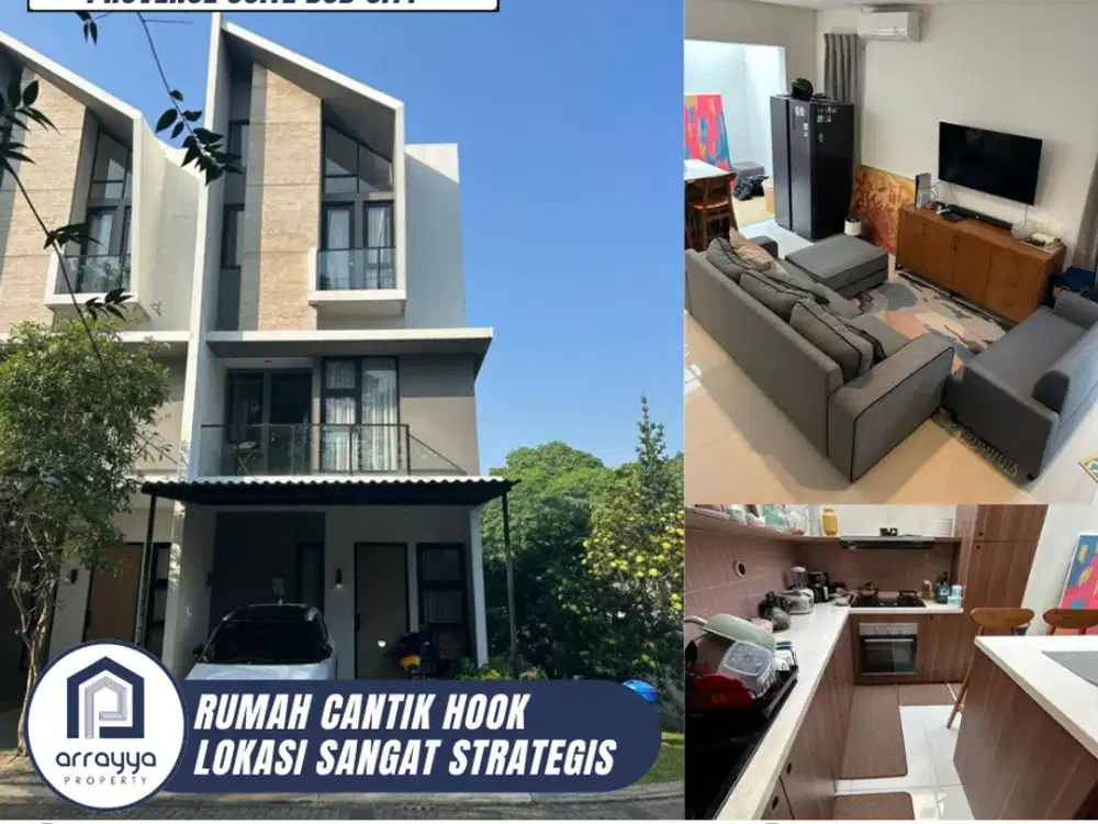 TURUN HARGA!! RUMAH POSISI HOOK SEMI FURNISH DI PROVENCE SUITES BSD CITY (LSB40)