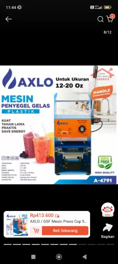 Di jual mesin pres cup axlo