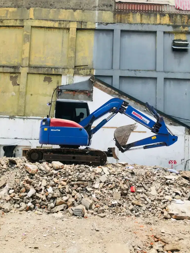 Land clearing cut and fill pemadatan bongkar beton pengurugan