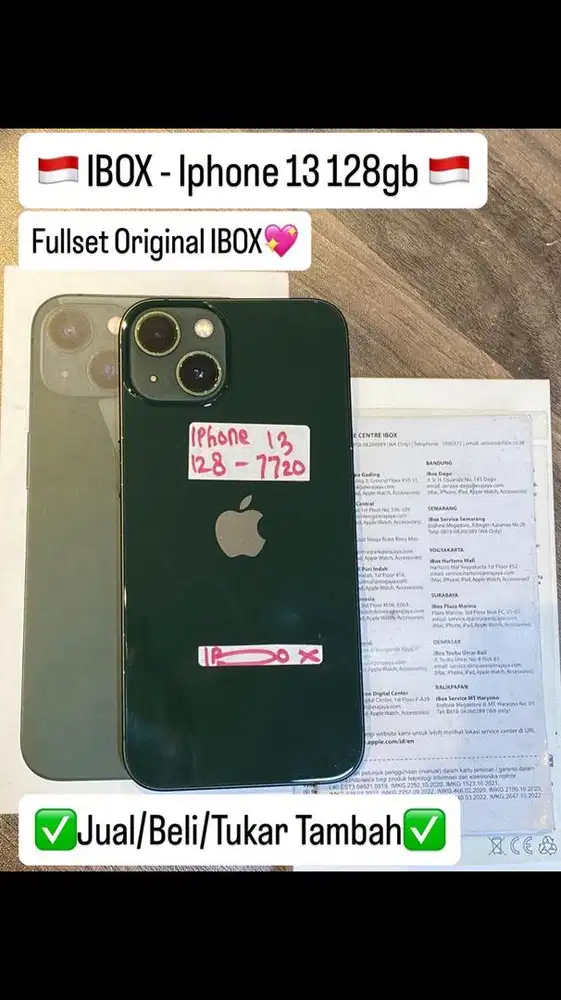 Iphone 13 128 Gb Green Resmi Ibox