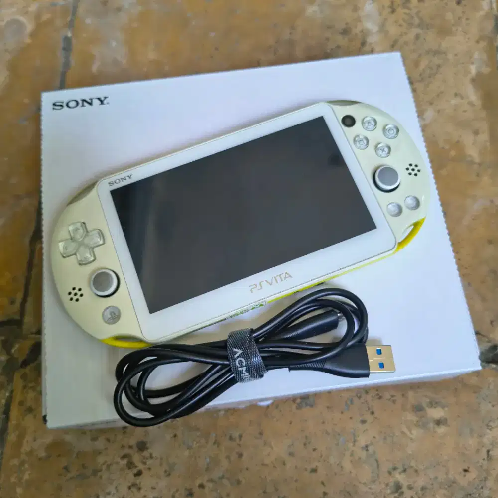 Ps Vita Slim Lime Yellow 64GB FULL GAMES MULUS