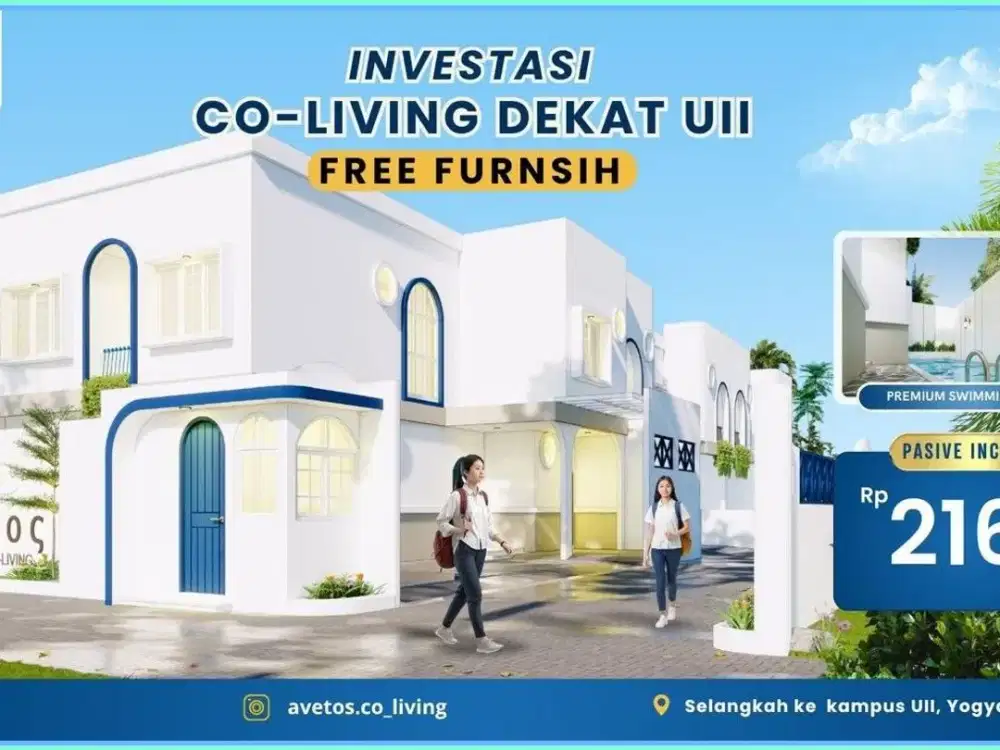 KOS SHM SLEMAN 2 LANTAI LOKASI STRATEGIS JL KALIURANG AREA KAMPUS UII