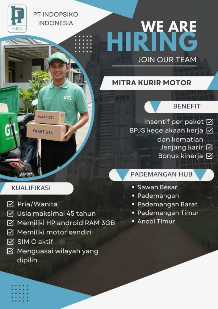 Lowongan kurir ekspedisi - Jakarta utara