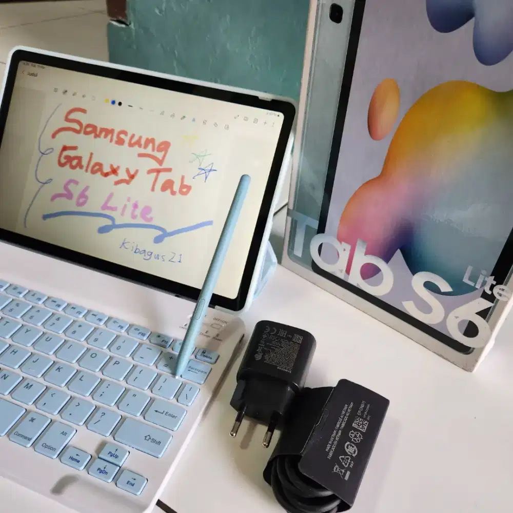 Samsung Tab S6 lite Fullset ORI SEIN Versi Snapdragon