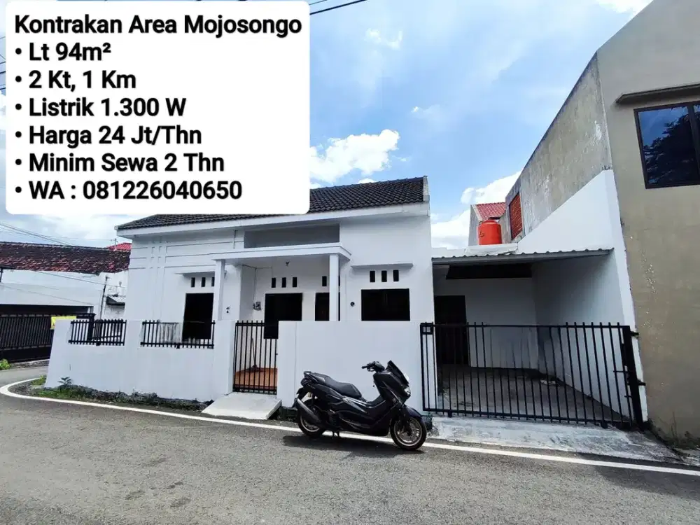 Sewa Rumah Area Mojosongo, Dekat UNS Jebres, RS Moewardi, RS Dr. Oen Kandang Sapi