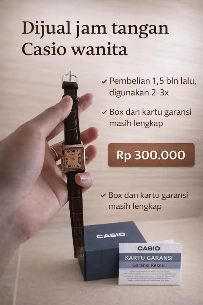 jam tangan wanita Casio original