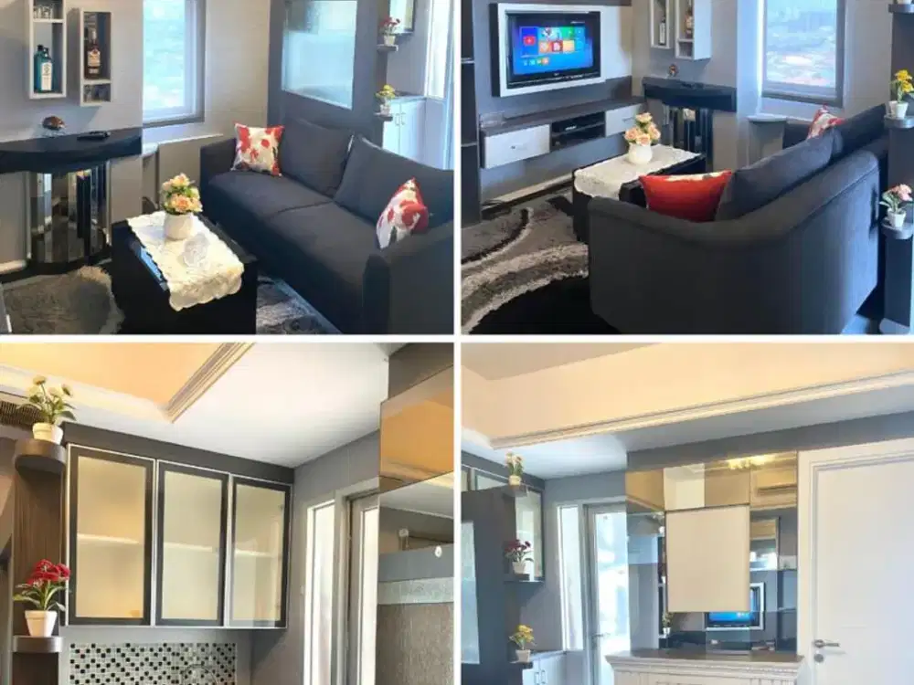 disewa apartemen green lake sunter,2kamar,furnished,siap huni,luas 42,lantai tengah,view kolam renang, 47 juta/bulan