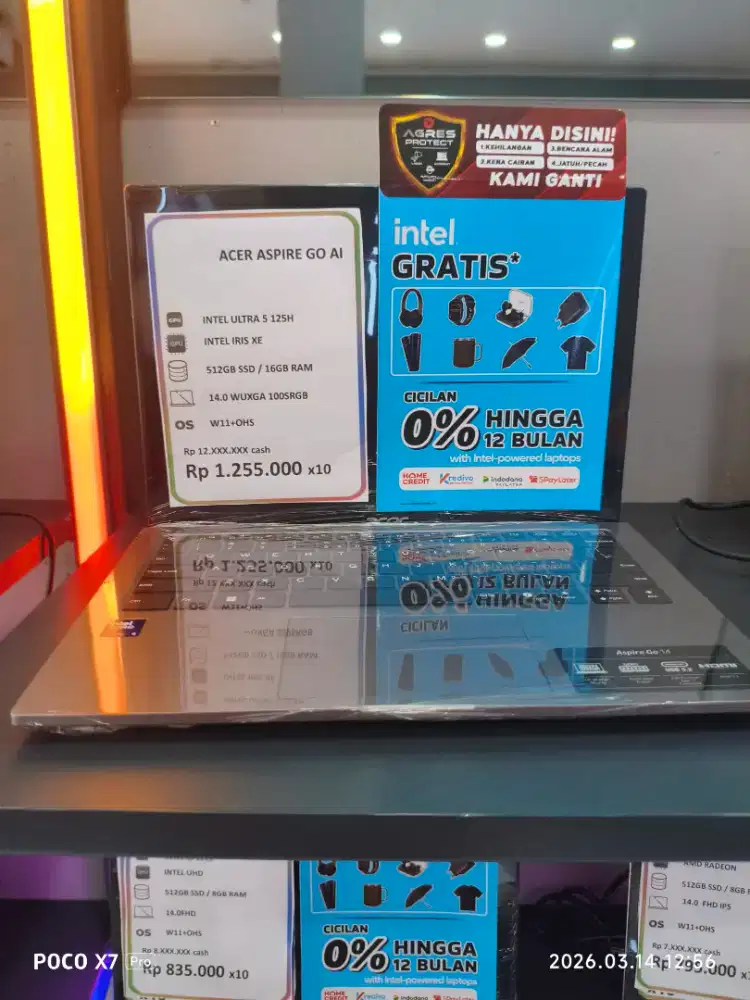LAPTOP ACER ASPIRE GO AI INTEL ULTRA 5 CICILAN TANPA DP