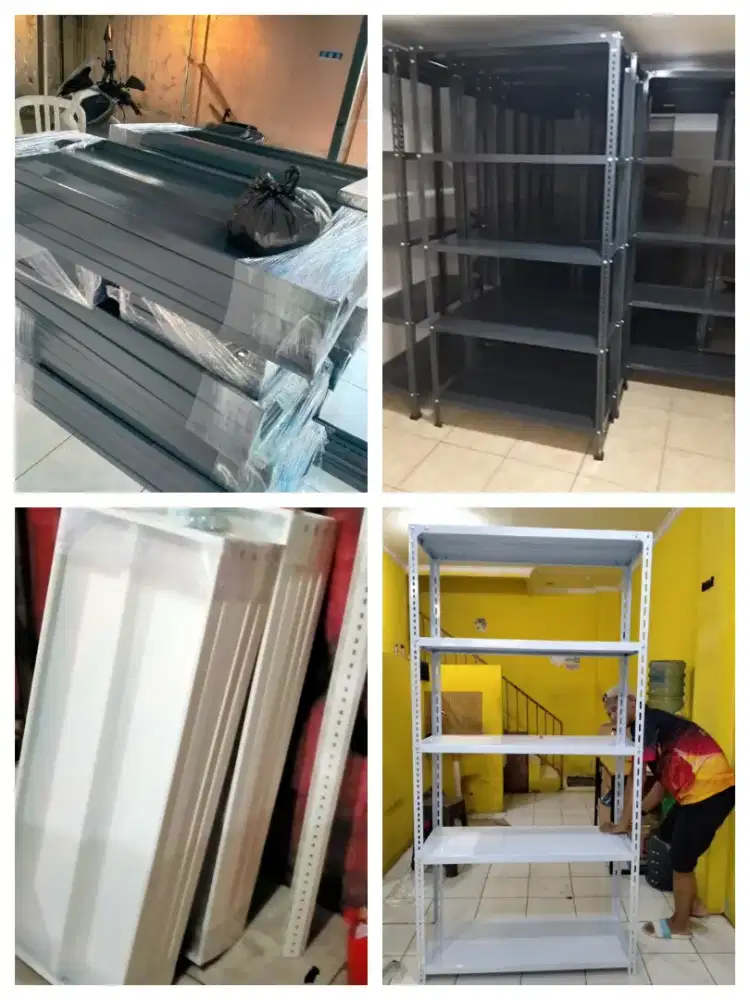 Rak Besi Tebal.Serbaguna 4 & 5 susun 100x40x200cm Bisa COD.Ready stock