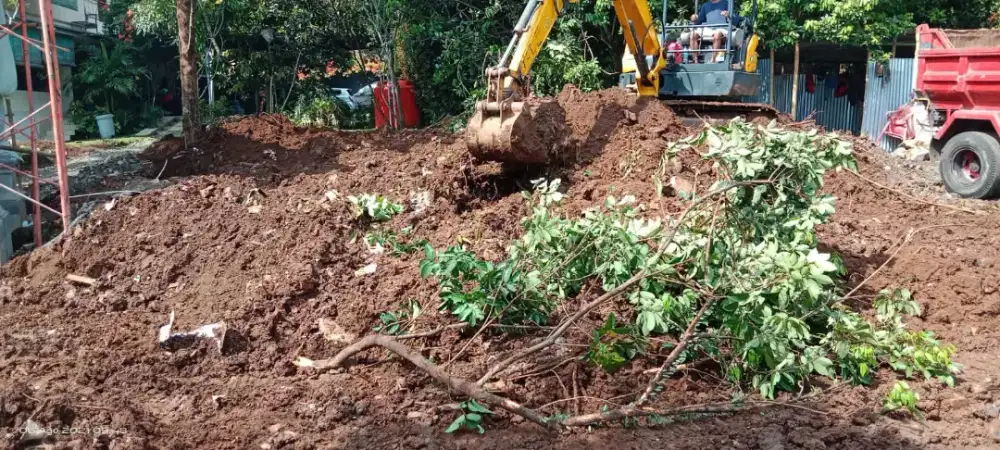 Land clearing cut and fill pondasi hotmix aspal jalan turap