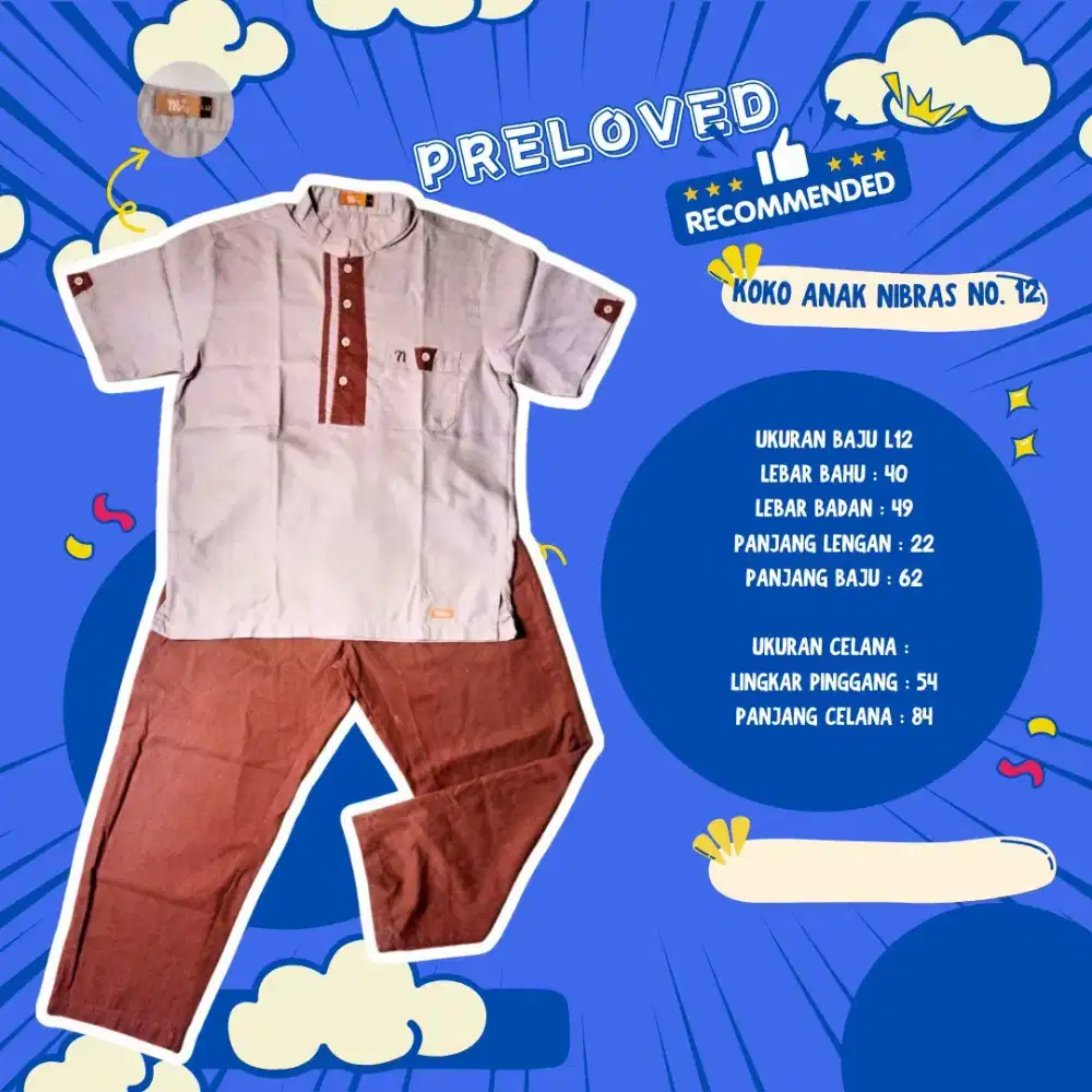 Preloved Setelan Koko Anak Nibras Original