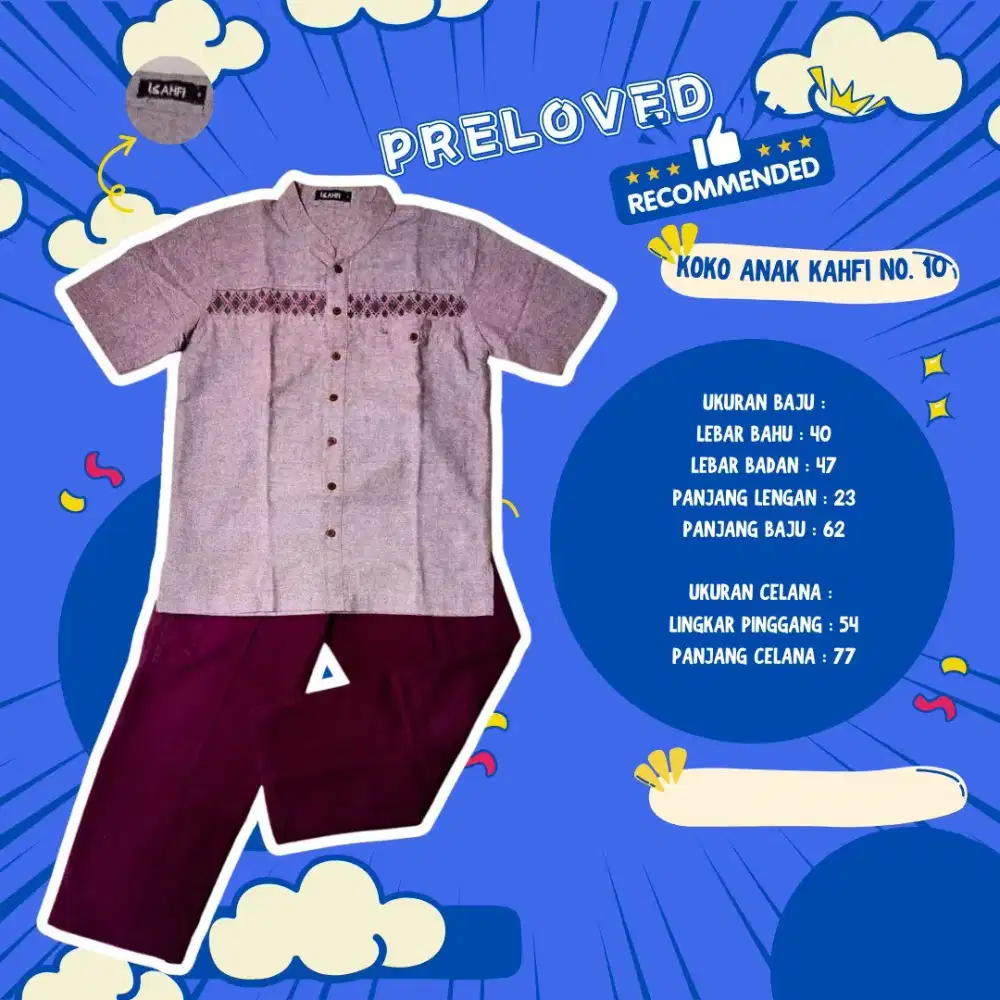 Preloved Setelan Koko Anak Kahfi