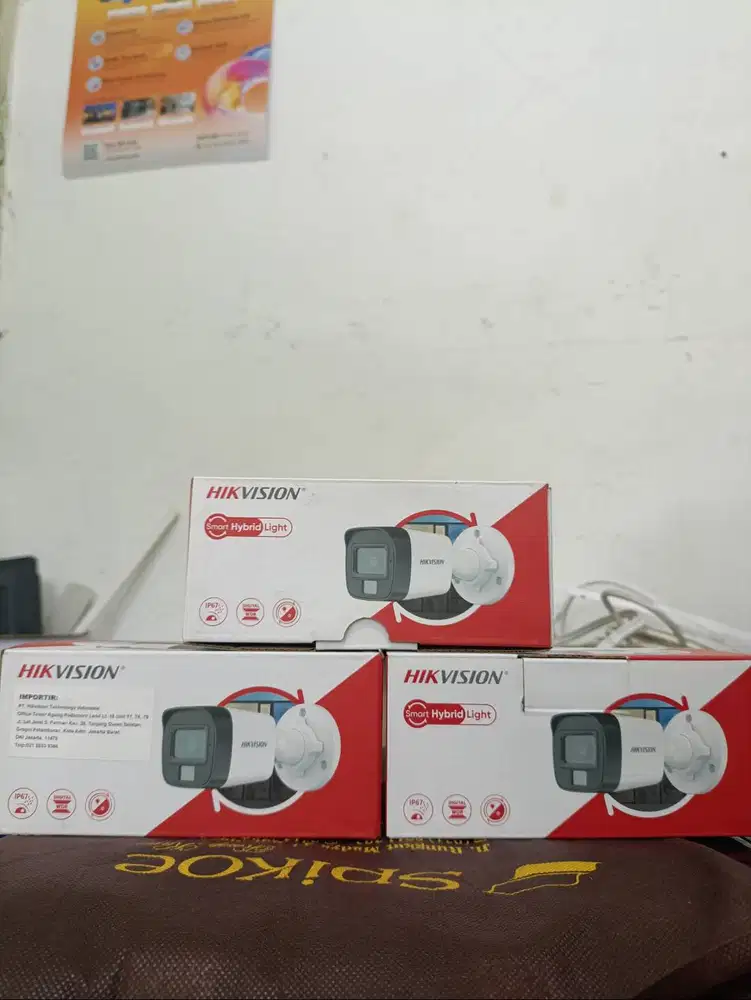 Cctv Hikvision indoor dan outdoor free pemasangan
