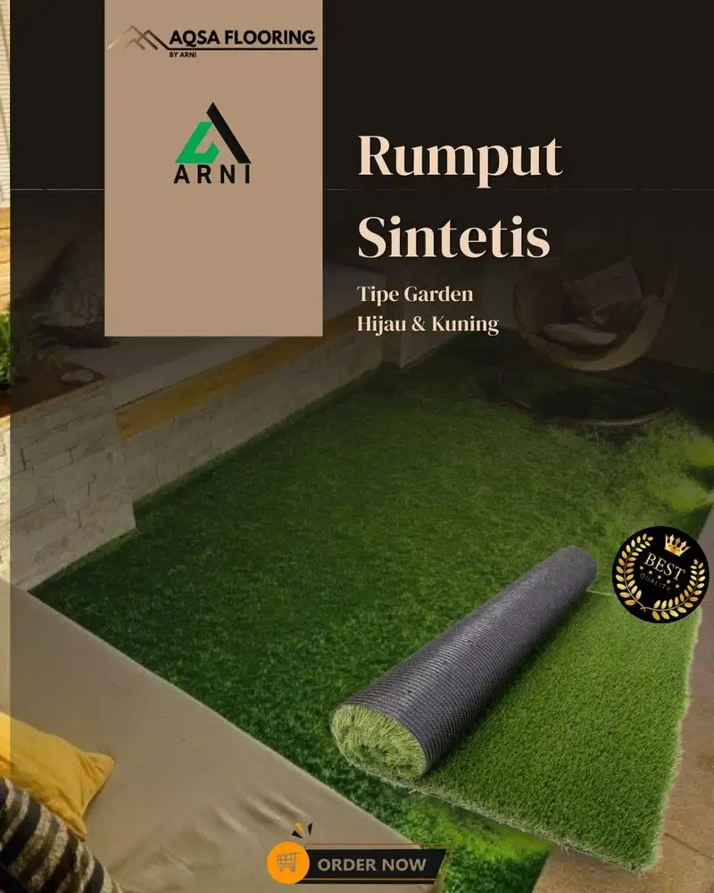 Rumput Sintetis - Tipe Garden Hijau & Kuning