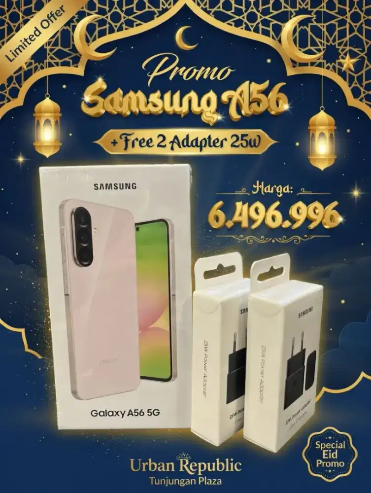 SAMSUNG GALAXY A56 5G 8/256GB PROMO FREE 2 ADAPTER BISA CICILAN
