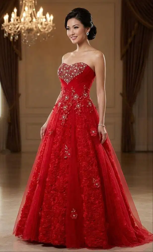 Preloved dress merah