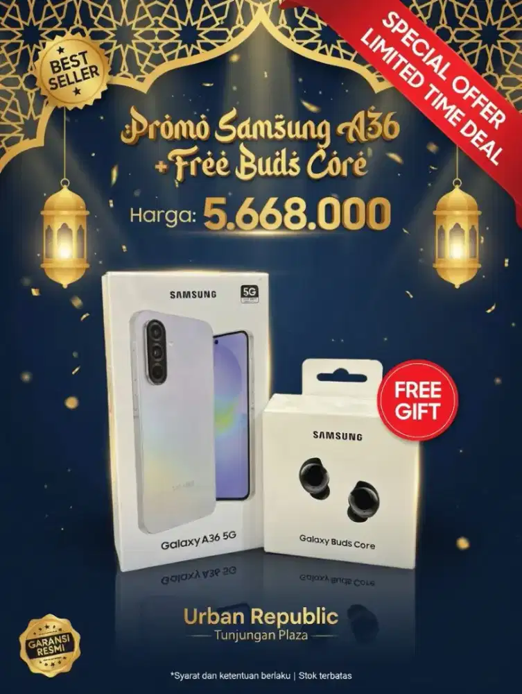 SAMSUNG GALAXY A36 5G 8/256GB PROMO GIFT BUDS CORE BISA CICILAN