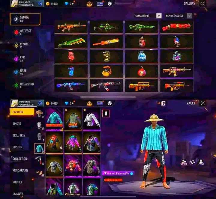 Akun ff SG opm murah