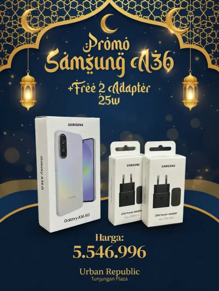 SAMSUNG GALAXY A36 5G 8/256GB PROMO FREE 2 ADAPTER BISA CICILAN