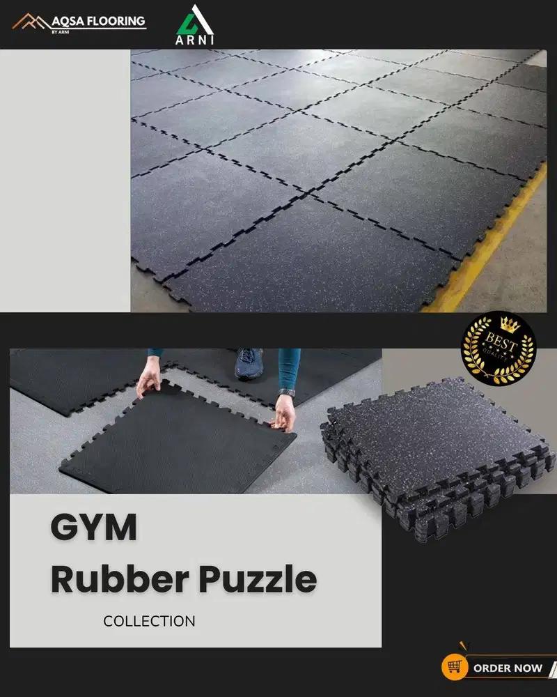 GYM Rubber Puzzle Collection - Bangun Gym Impian di Rumah Lebih Aman