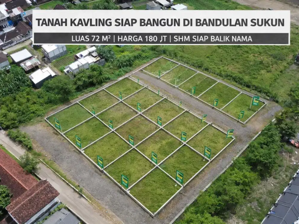 Dijual tanah siap bangun di kawasan Bandulan, Kecamatan Sukun