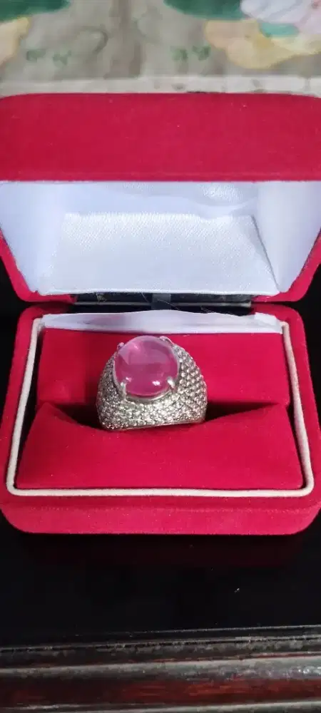 Ruby & Blue Safir iketan perak