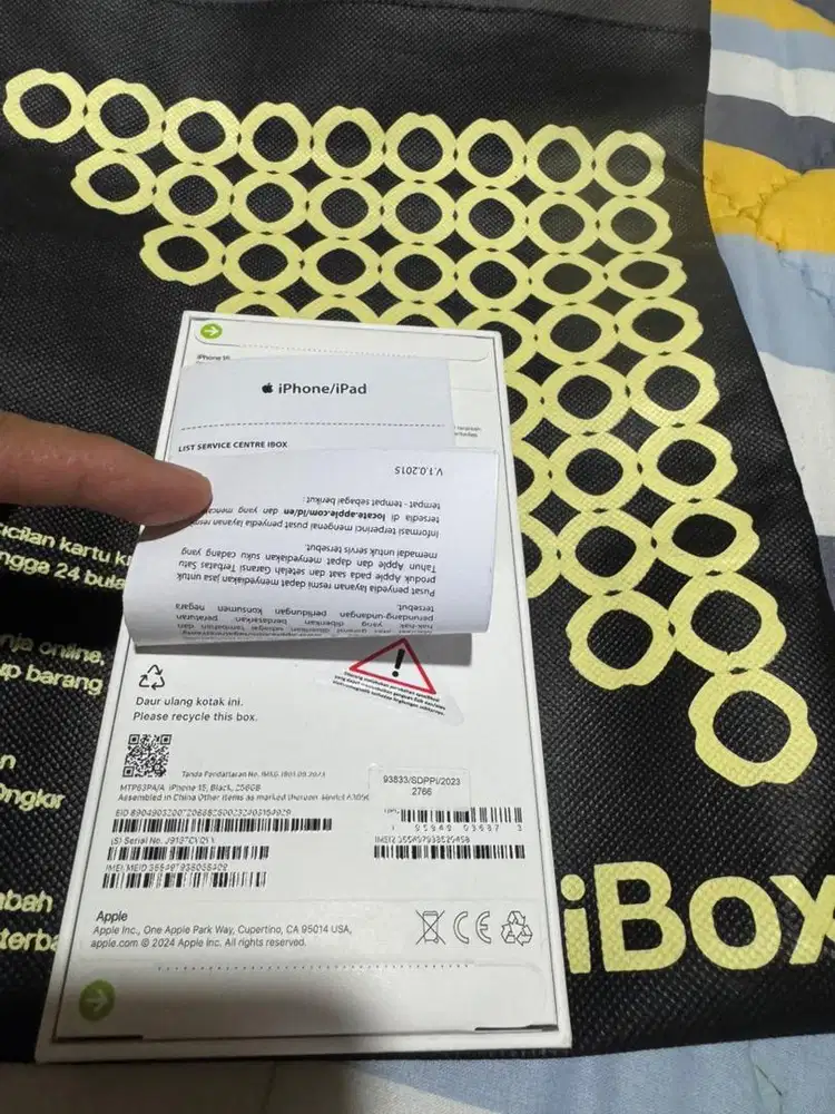 Iphone 15 black 256 gb grs Ibox resmi