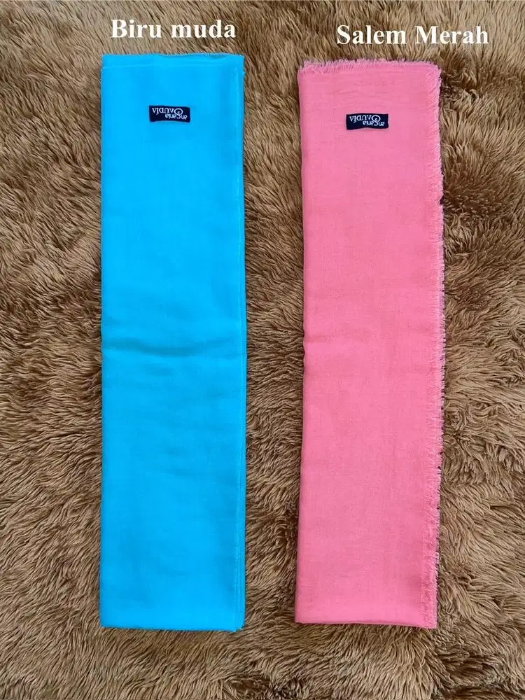 Jilbab Hijab Segiempat Polos Ansania Aleeya Saudia Voal Rawis