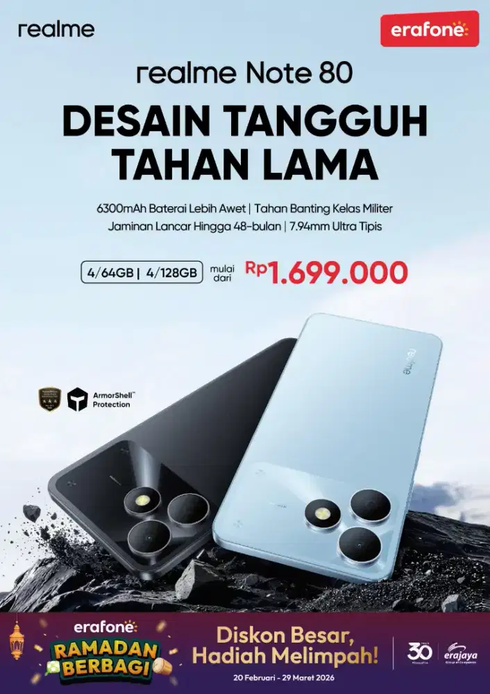 Realme Note 80 ready stock! Bisa cash dan kredit