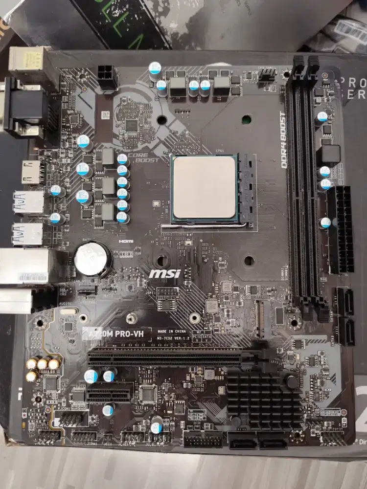 Paket Motherboard MSI A320m + Processor AMD Ryzen 5 3400G