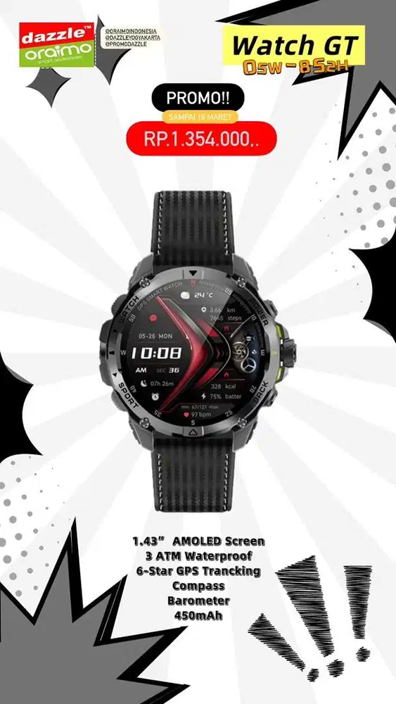 Smartwatch GPS Oraimo OSW-852H