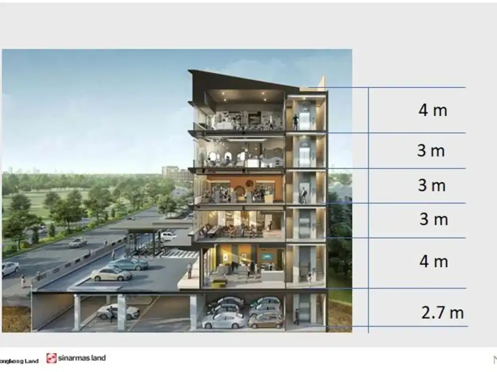 Sewa Business Loft Premium Navapark BSD North Point 2 – 5 Lantai + Basement