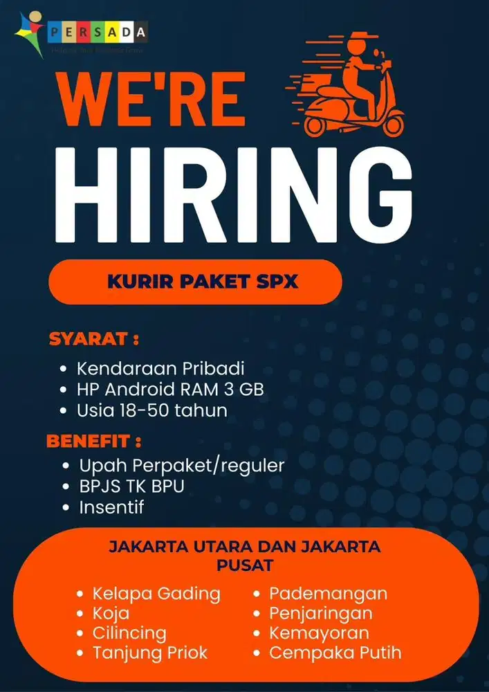 KURIR EKSPEDISI SPX JAKARTA UTARA