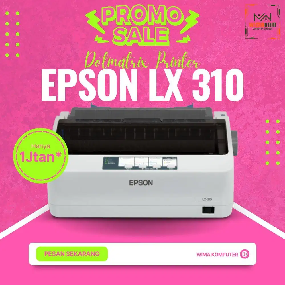 PRINTER EPSON DOT MATRIX LX-310 Full Set Dus Garansi 1 Tahun N-SW