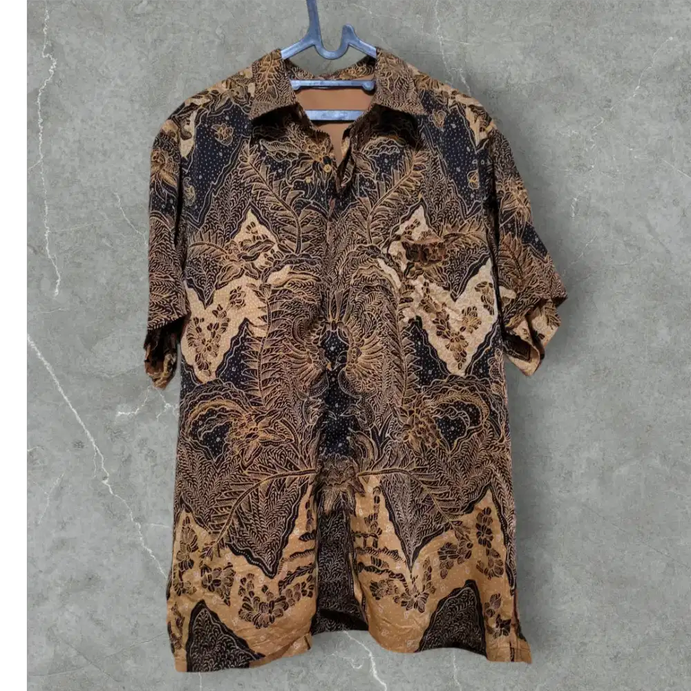Baju Batik Sutera Asli Seken Bagus XL