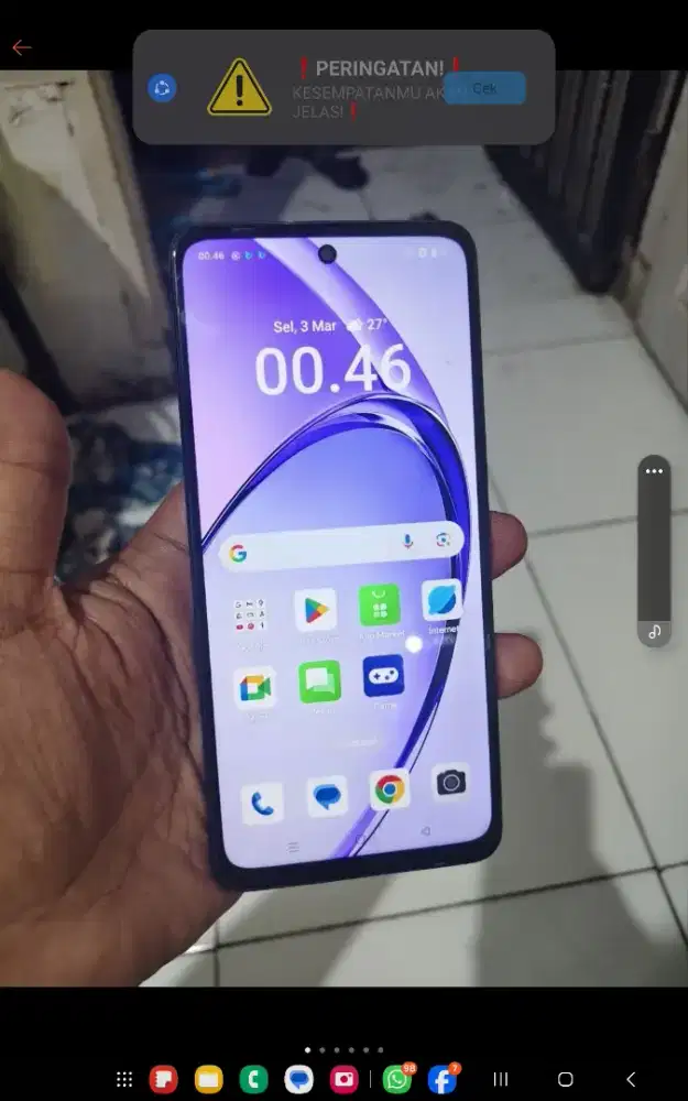 Oppo A3 pro 5G 8/256 hpcasan minus ga bisa reset pabrik ttbt